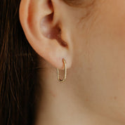 Roma Silver Collection Earrings Gold Roma Open Huggie Earrings (Gold)