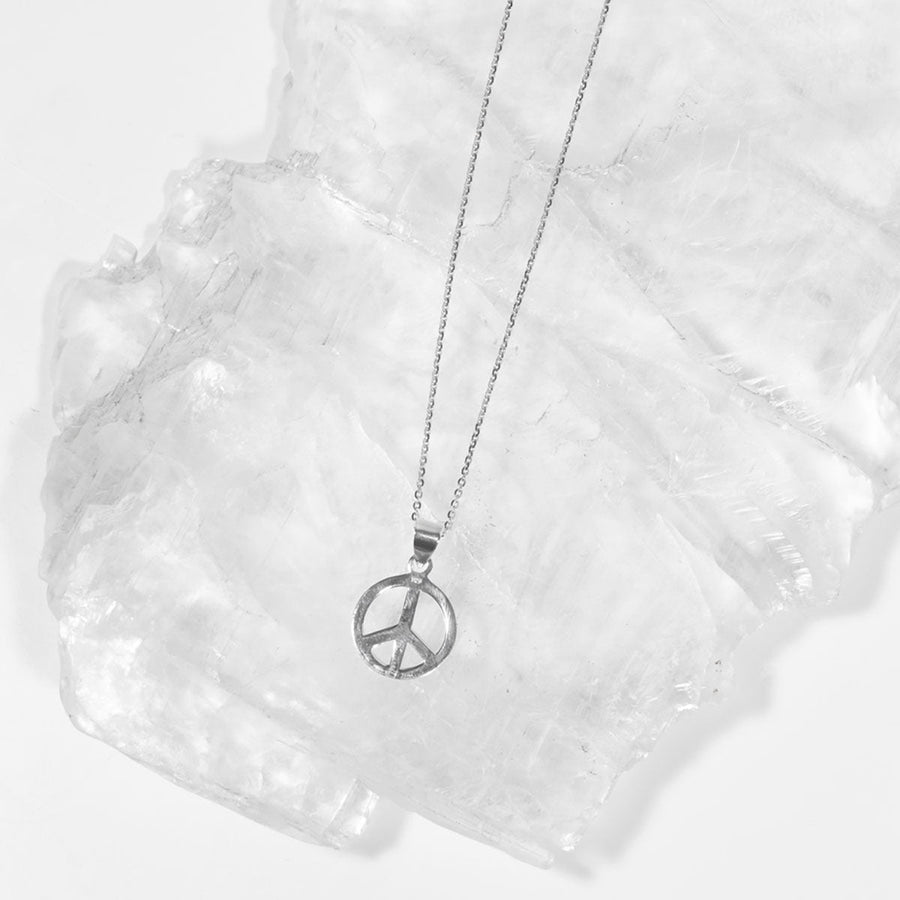 Roma Silver Collection Pendants Sterling Silver Peace Sign Pendant