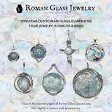 Roman Glass Jewelry Pendants Reversible Roman Glass and Widow's Mite Pendant