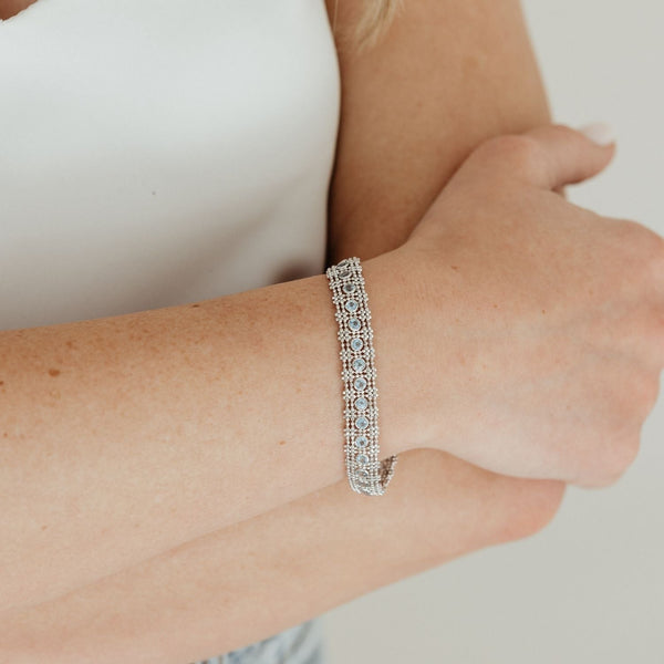 Silk Collection Bracelets Silver Silk Collection Bracelet with Swiss Blue Topaz Accents