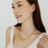 Silk Collection Necklaces Gold Silk Collection Gold Statement Necklace