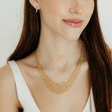 Silk Collection Necklaces Gold Silk Collection Gold Statement Necklace