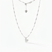 11:11 Angel Number Heart Charm (Silver)