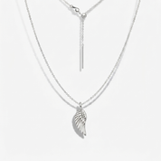 Angel Wing Adjustable Necklalce (Silver)