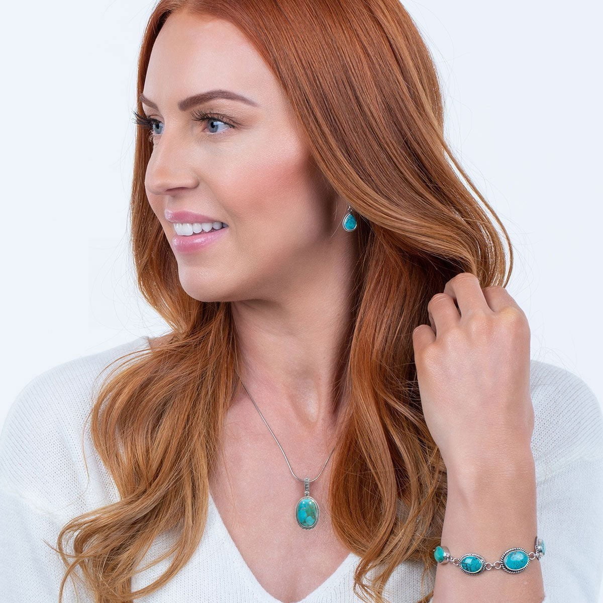 Turquoise and Glass Copper Drop Earrings – Rustica Jewelry