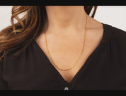 24"Italian Graffetta Paperclip Adjustable Chain (Gold)