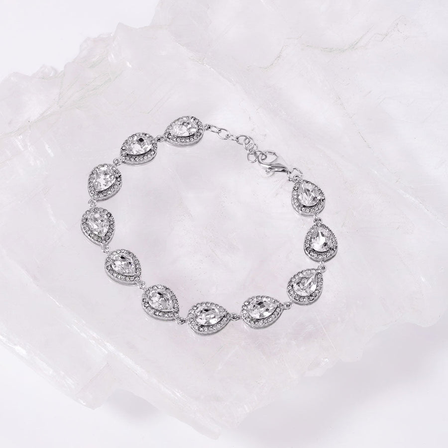 Crystal Collection Bracelets Color / Clear Swarovski Crystal Teardrop Bracelet