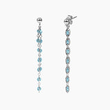 Crystal Collection Earrings Blue Crystal 2-Strand Drop Earrings