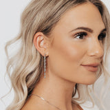 Crystal Collection Earrings Blue Crystal 2-Strand Drop Earrings