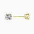Crystal Collection Earrings Clear .75 Carat (each) Brilliant CZ Round Stud Earrings in Gold Overlay