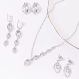 Crystal Collection Earrings Color / Clear Swarovski Crystal Oval Earrings in Sterling Silver