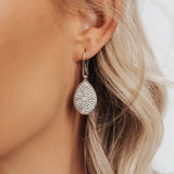 Crystal Collection Earrings Silver Pave Swarovski Crystal Teardrop Earrings (Silver)
