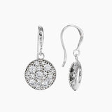 Crystal Collection Earrings Silver Swarovski Crystal Disc Earrings