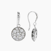 Crystal Collection Earrings Silver Swarovski Crystal Disc Earrings