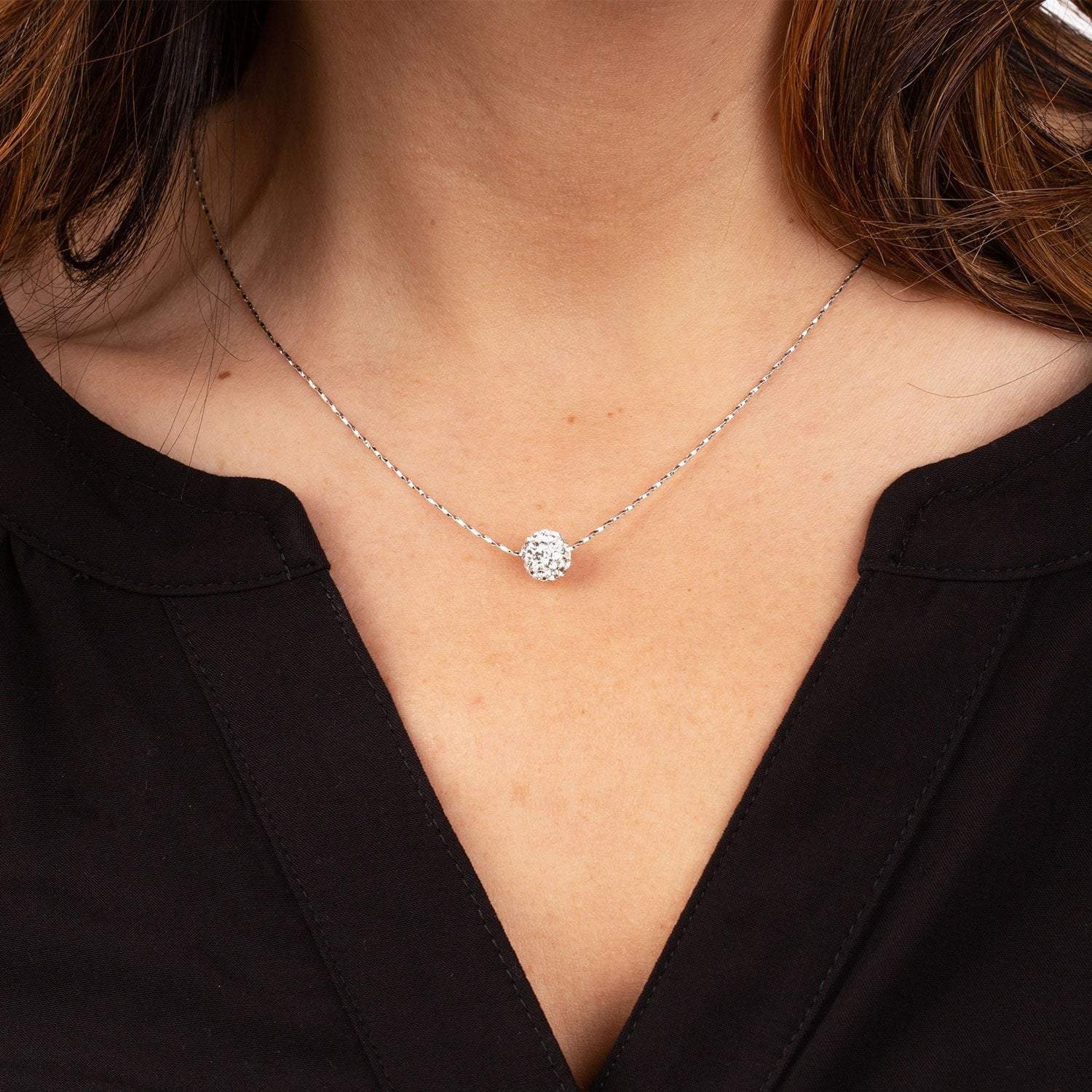Swarovski crystal ball pendant necklace 2025