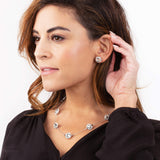 Crystal Collection Necklaces Color / Silver Swarovski Crystal 5 Station 16+2" Necklace