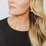 Crystal Collection Necklaces Color / Silver Swarovski Crystal 5 Station 16+2" Necklace