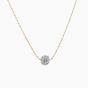 Crystal Collection Necklaces Gold Small Swarovski Crystal Single Ball Necklace (Gold)