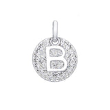 Crystal Collection Pendants B Swarovski Crystals Disc with Initial Pendant