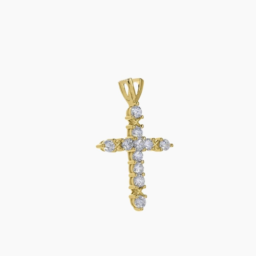 Crystal Collection Pendants Brilliant CZ Cross (Gold)