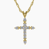 Crystal Collection Pendants Brilliant CZ Cross (Gold)