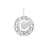 Crystal Collection Pendants C Swarovski Crystals Disc with Initial Pendant
