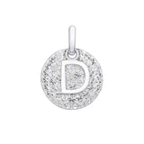 Crystal Collection Pendants D Swarovski Crystals Disc with Initial Pendant