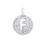 Crystal Collection Pendants F Swarovski Crystals Disc with Initial Pendant