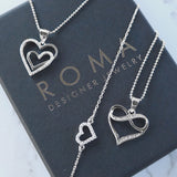 Crystal Collection Pendants Forever Love CZ Heart and Infinity Pendant