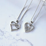 Crystal Collection Pendants Forever Love CZ Heart and Infinity Pendant