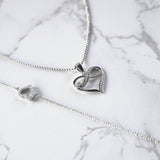 Crystal Collection Pendants Forever Love CZ Heart and Infinity Pendant