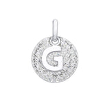 Crystal Collection Pendants G Swarovski Crystals Disc with Initial Pendant