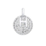 Crystal Collection Pendants H Swarovski Crystals Disc with Initial Pendant