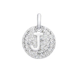 Crystal Collection Pendants J Swarovski Crystals Disc with Initial Pendant