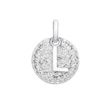 Crystal Collection Pendants L Swarovski Crystals Disc with Initial Pendant