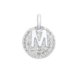 Crystal Collection Pendants M Swarovski Crystals Disc with Initial Pendant