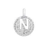 Crystal Collection Pendants N Swarovski Crystals Disc with Initial Pendant