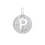Crystal Collection Pendants P Swarovski Crystals Disc with Initial Pendant