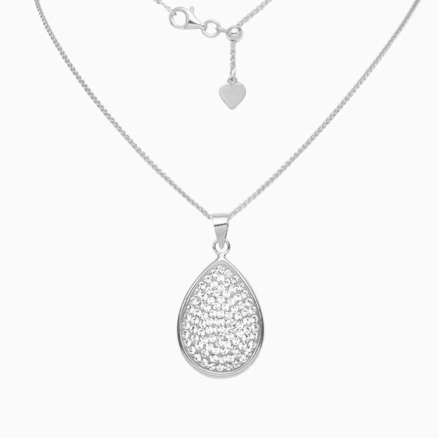 Crystal Collection Pendants Pendant + Chain Pave Swarovski Crystal Teardrop Pendant (Silver)
