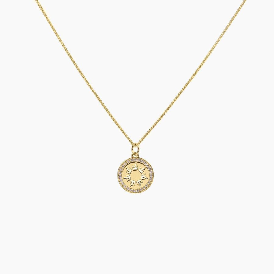 Crystal Collection Pendants Pendant + Chain Radiant Sun Medallion (Gold)