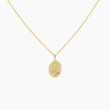 Crystal Collection Pendants Pendant + Chain Roma Pressed Rose Medallion (Gold)