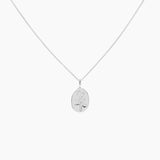 Crystal Collection Pendants Pendant + Chain Roma Pressed Rose Medallion (Silver)