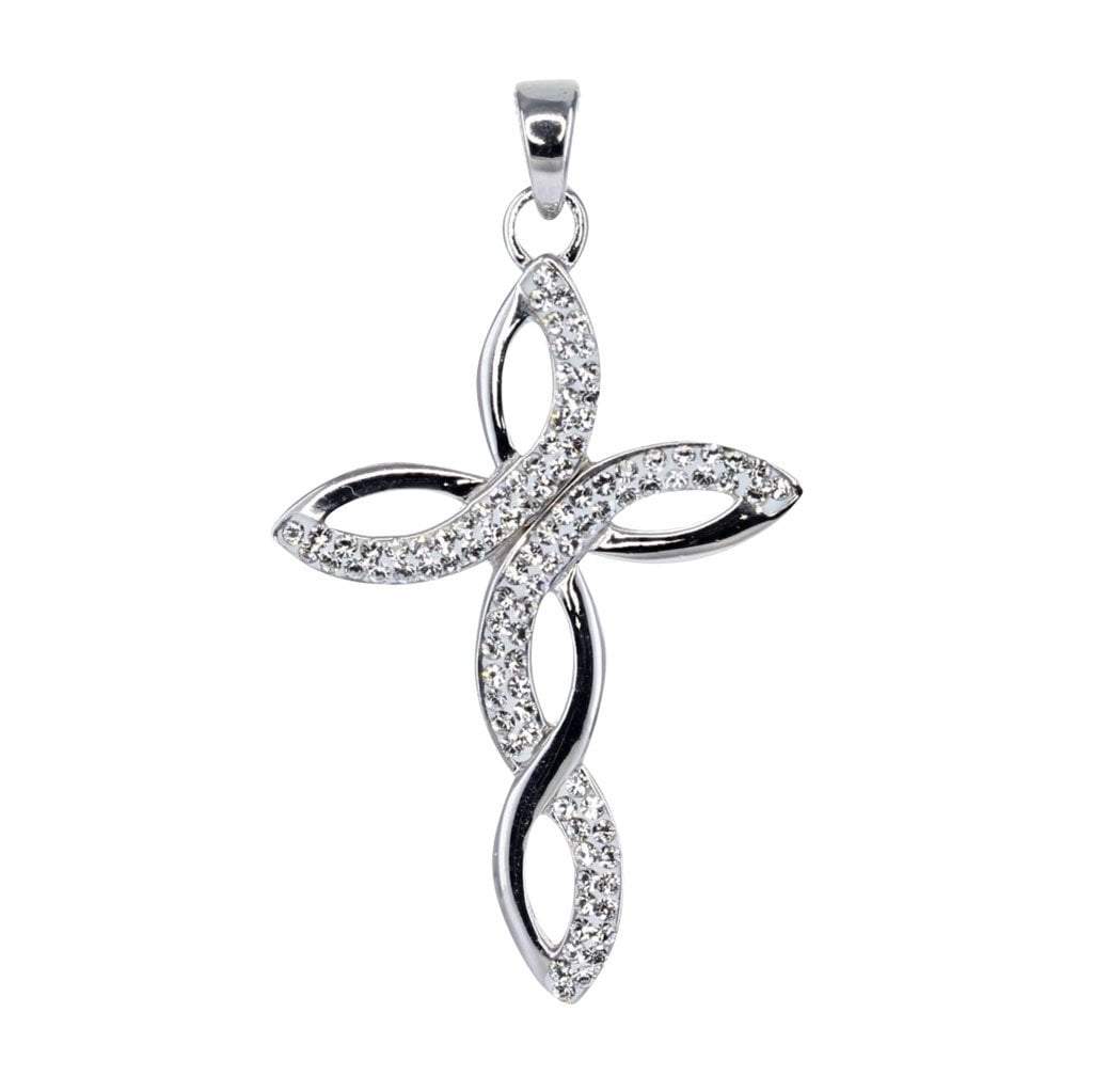 Swarovski diamond cross best sale necklace