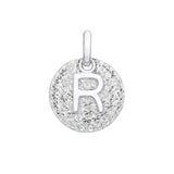 Crystal Collection Pendants R Swarovski Crystals Disc with Initial Pendant