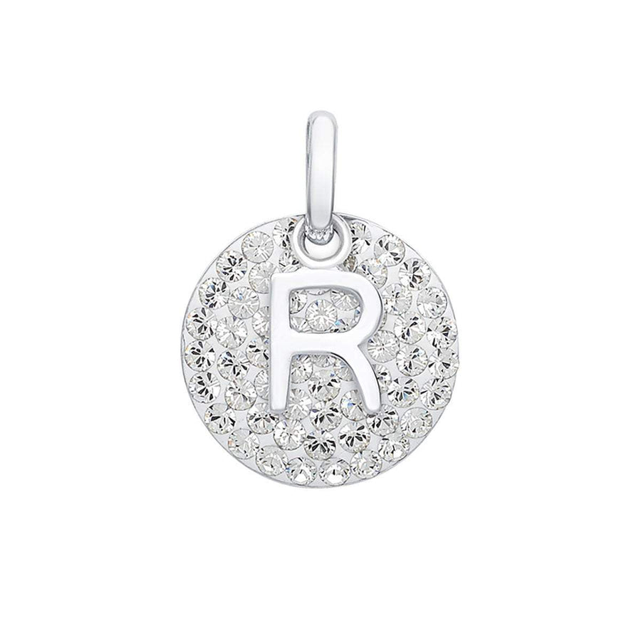 R Initial | 10K Gold Vermeil Swarovski Crystal Pendant Monogram Name  Necklace Vvs Clarity For Her Him Christmas Gift - Yahoo Shopping