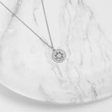 Crystal Collection Pendants Radiant Sun Medallion (Silver)