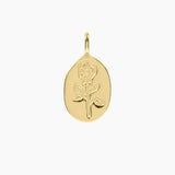 Crystal Collection Pendants Roma Pressed Rose Medallion (Gold)