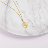Crystal Collection Pendants Roma Pressed Rose Medallion (Gold)