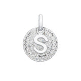 Crystal Collection Pendants S Swarovski Crystals Disc with Initial Pendant