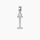Crystal Collection Pendants Sterling Silver CZ Small Initial Pendant